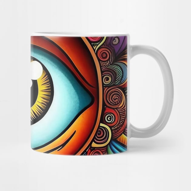 Colorful Spiritual Mystic Eye by Davey's Designs